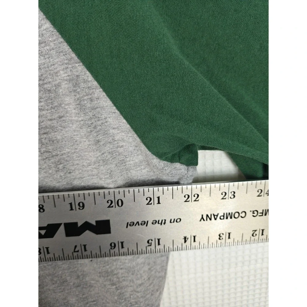 Nike Green Bay Packers Just Do It Raglan Shirt XXL Gray Green 3/4 Sleeve NFL